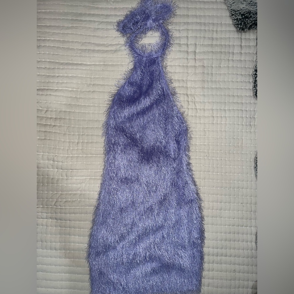 fringe lavender dress
